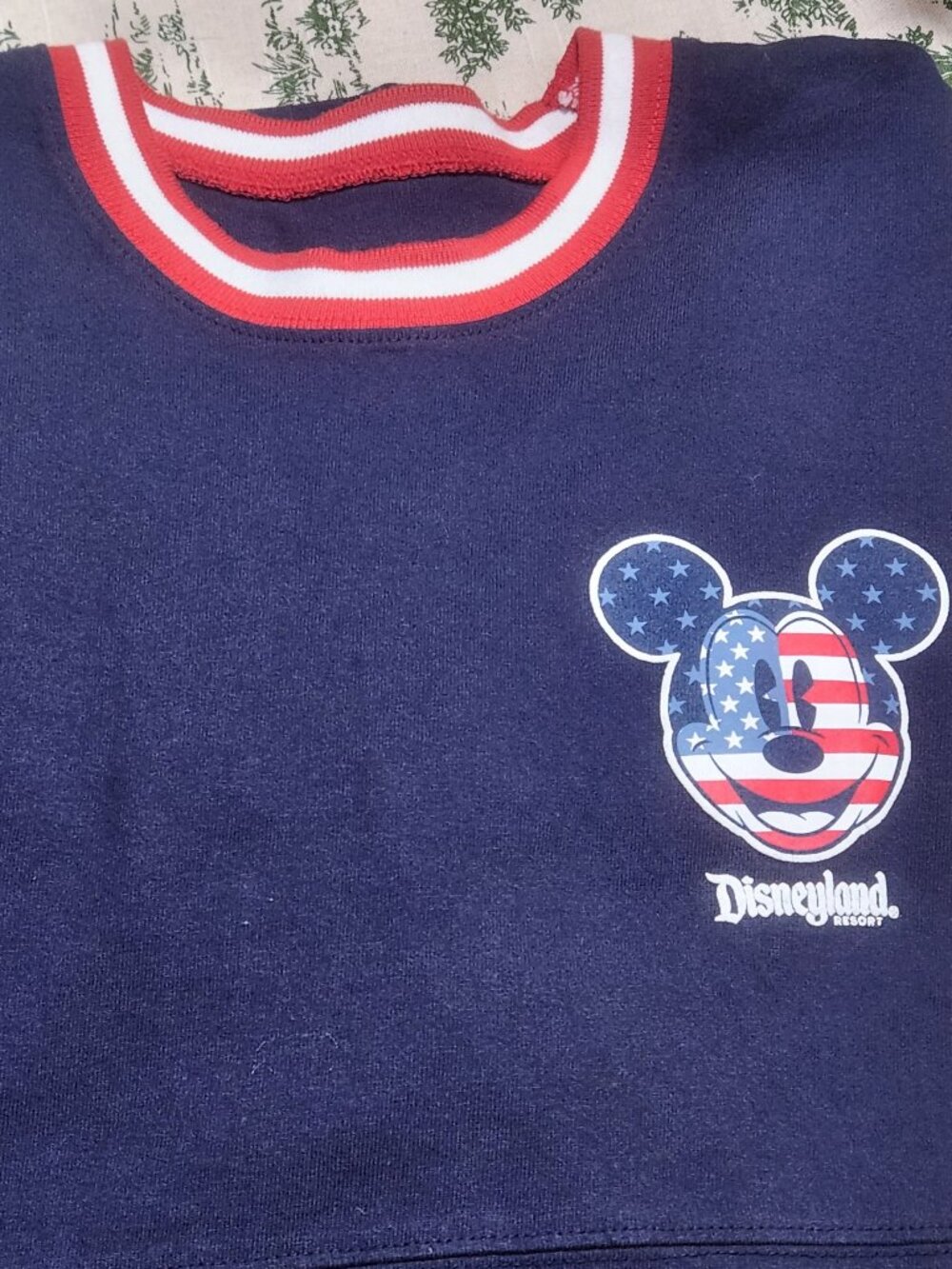Disney Americana Spirit Jersey Disneyland Red White Blue MIckey Mouse